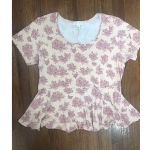 Floral peplum top